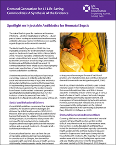 Spotlight on Injectable Antibiotics for Neonatal Sepsis