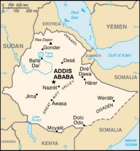 Map of Ethiopa