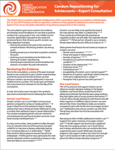 Fact sheet on condom repositioning for adolescents