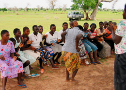 Adolescent girls in Ghana participating in a training to end female genital mutilation.
